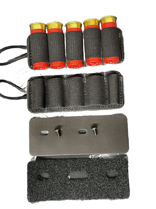 Il quiver Chisel Machining da 5 colpi in alluminio anodizzato offre una capacità di 5 cartucce, montaggio facile e design leggero per un accesso rapido.